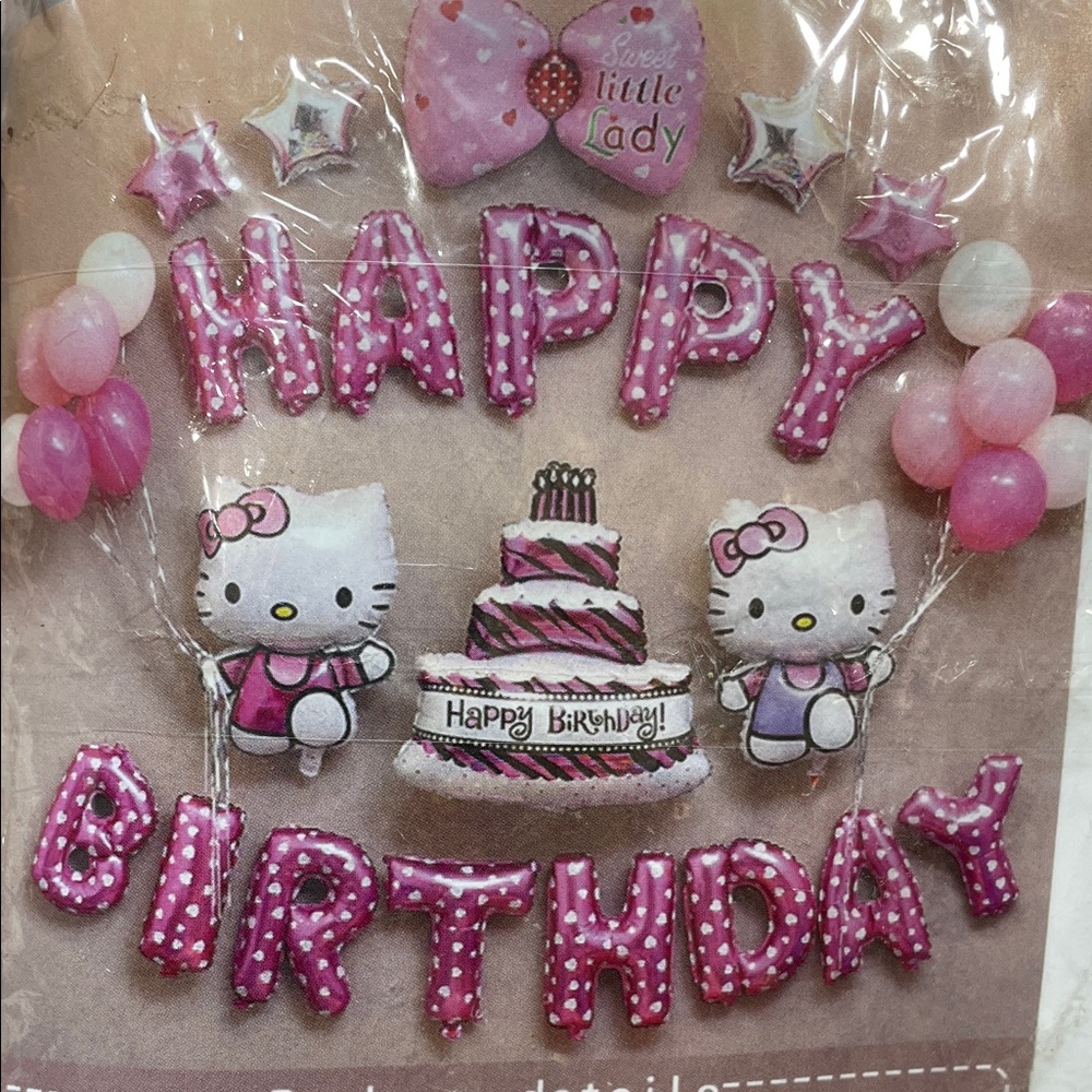 Hello Kitty Balloon Party Set . Girl Birthday Decor Set. NEW! So Cute!